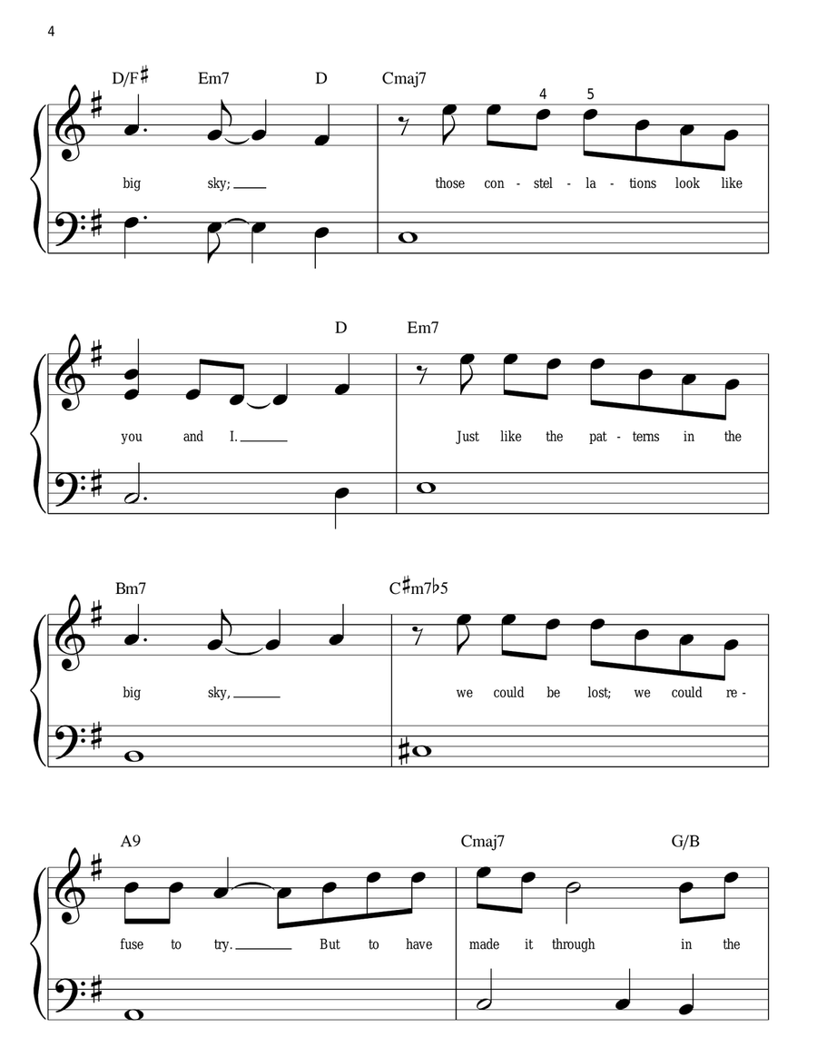 My Funny Friend And Me (from The Emperor's New Groove) Easy Piano scores gallery preview page 4