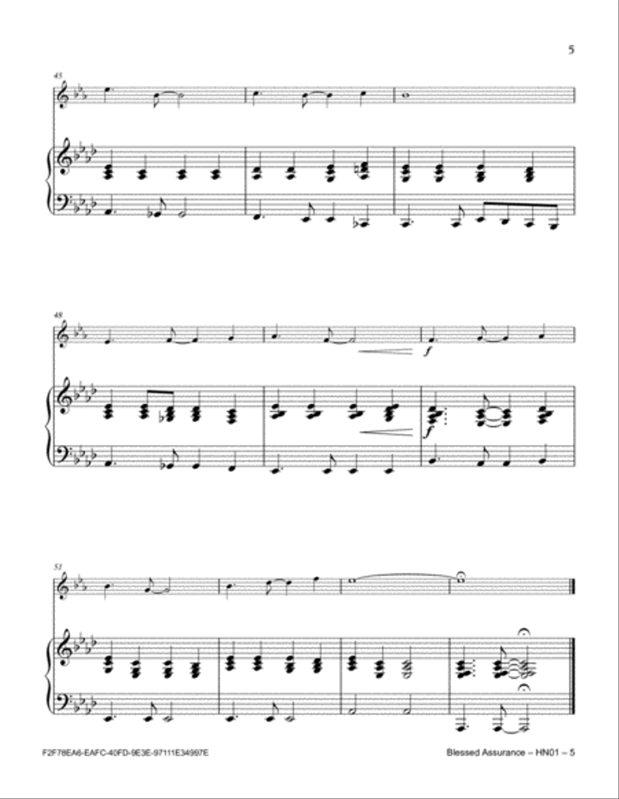 Blessed Assurance Horn scores gallery preview page 5