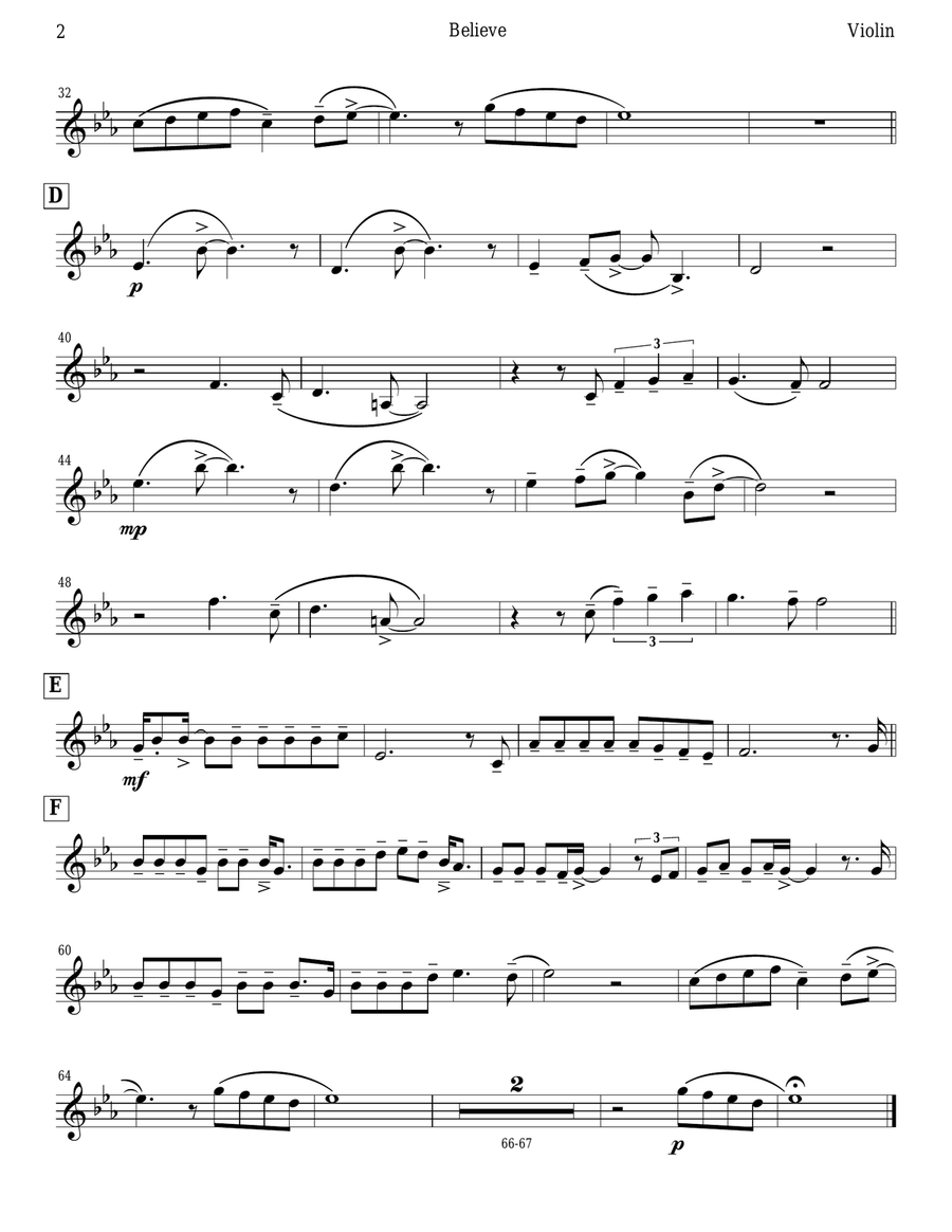 Believe Marimba scores gallery preview page 2