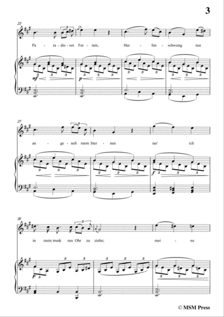 Schubert-Die Entzückung an Laura(Version II),D.577,in A Major,for Voice&Piano Voice scores gallery preview page 5