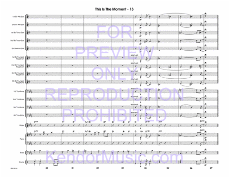 This Is The Moment (Young Version) (Full Score) Jazz Ensemble scores gallery preview page 15
