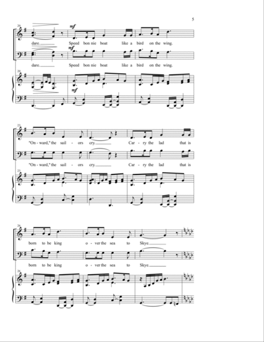 Over the Sea to Skye 4-Part scores gallery preview page 7
