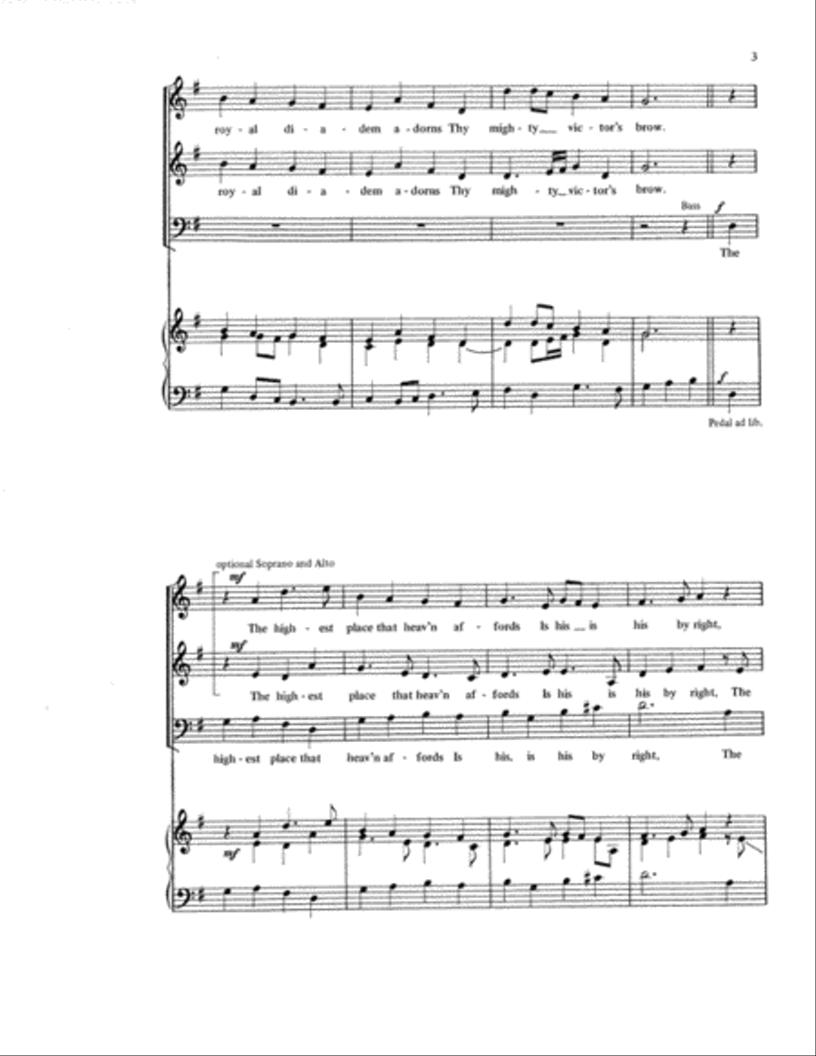 The Head That Once Was Crowned with Thorns 4-Part scores gallery preview page 4