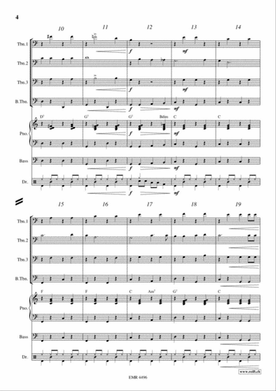 All Together Trombone Quartet scores gallery preview page 4