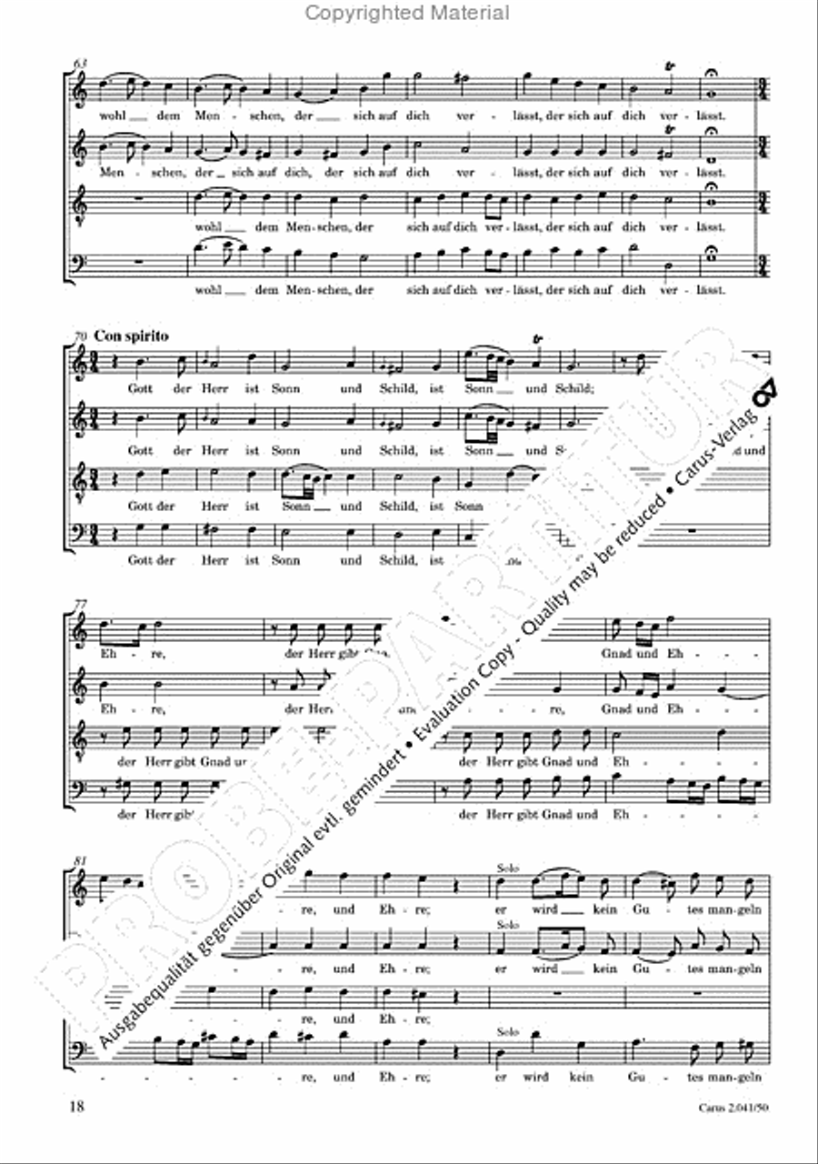 Motets and arias for choirs collected and edited by Johann Adam Hiller, vol. 5 Voice Solo scores gallery preview page 19