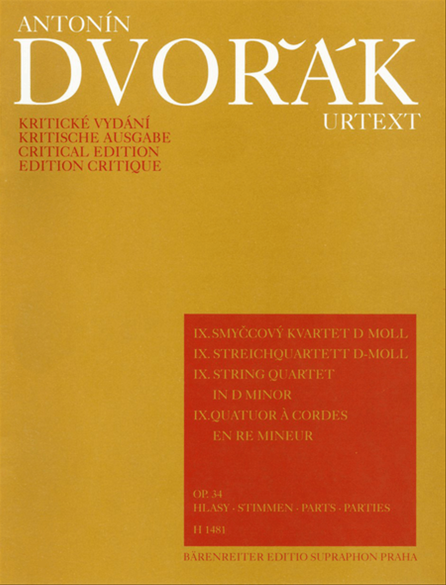 Streichquartett no. 9 d-Moll, op. 34 String Quartet scores gallery preview page 1