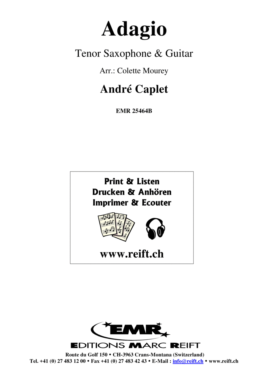 Adagio Tenor Saxophone scores gallery preview page 1