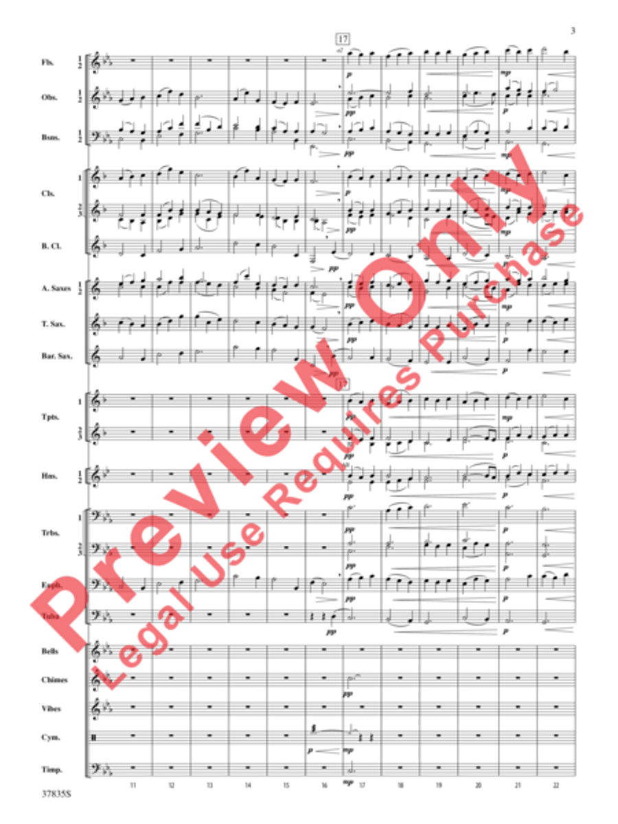 Nativity Carol Concert Band scores gallery preview page 6