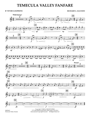 Temecula Valley Fanfare - Bb Tenor Saxophone