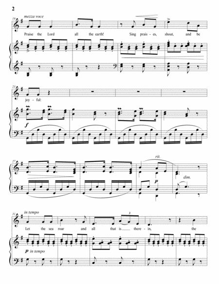 DVORÁK: Sing ye a joyful song, Op. 99 no. 10 (transposed to G major)