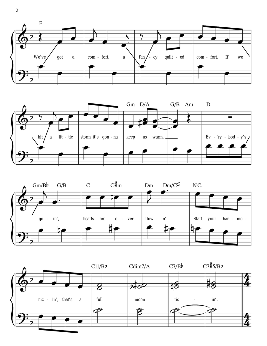Goin' On A Sleighride Easy Piano scores gallery preview page 2
