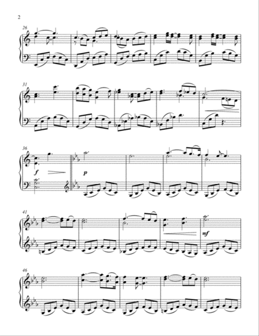 Tranquil Waters – cinematic Piano Solo (Intermediate) Piano Method scores gallery preview page 2