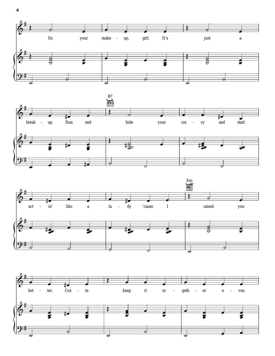 Mama's Broken Heart Mama's Broken Heart Piano, Vocal, Guitar scores gallery preview page 4
