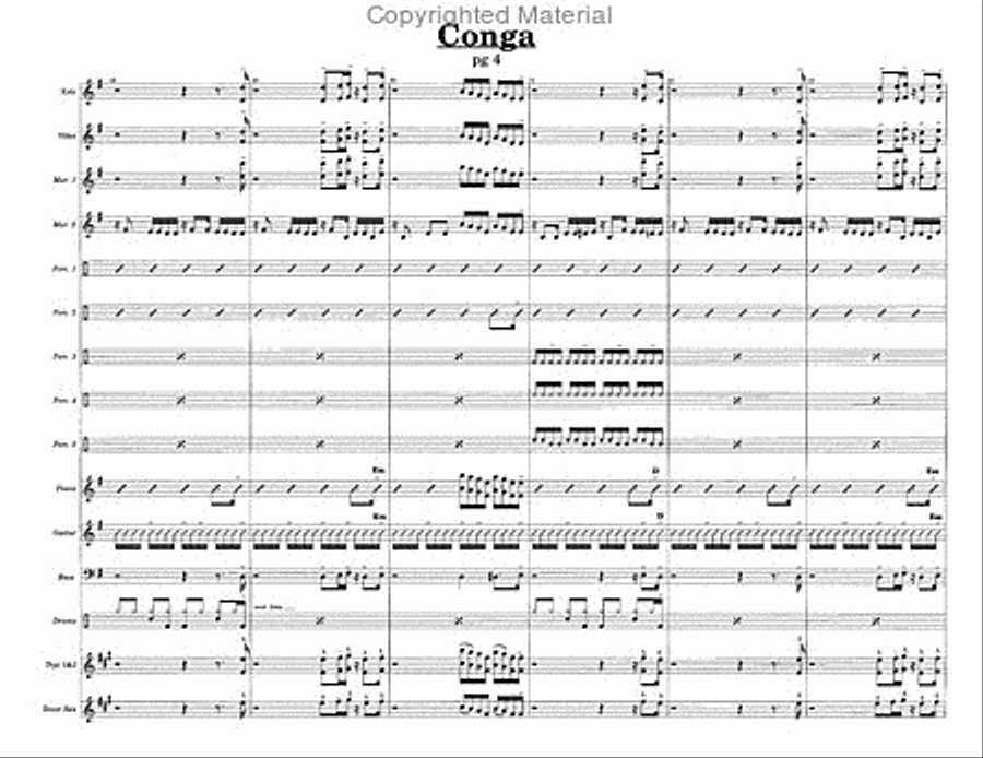 Conga Percussion Ensemble scores gallery preview page 5