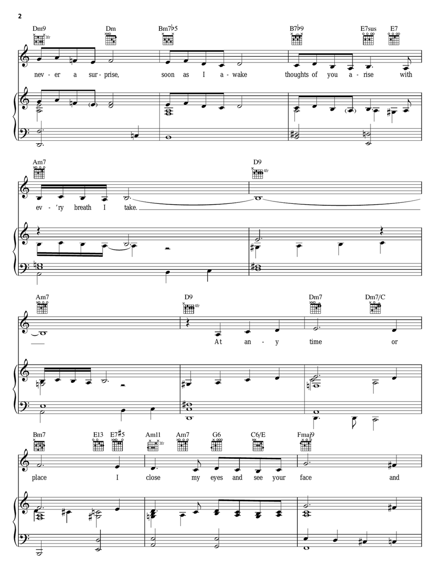 With Every Breath I Take Piano, Vocal, Guitar scores gallery preview page 2