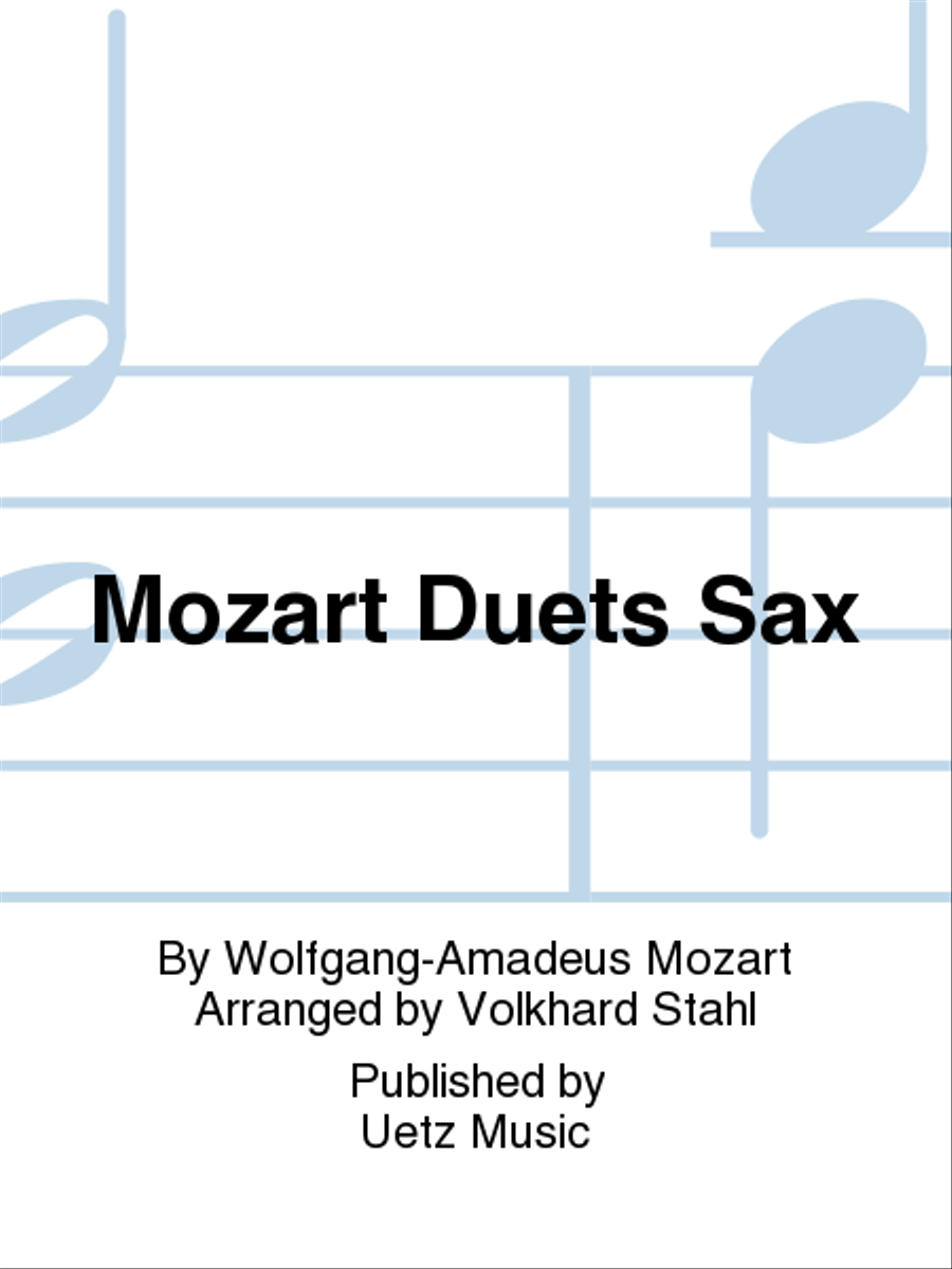 Mozart Duets Sax Woodwind Duet scores gallery preview page 1
