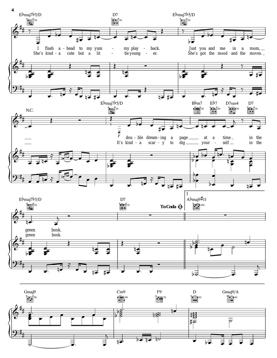 Green Book Piano, Vocal, Guitar scores gallery preview page 4