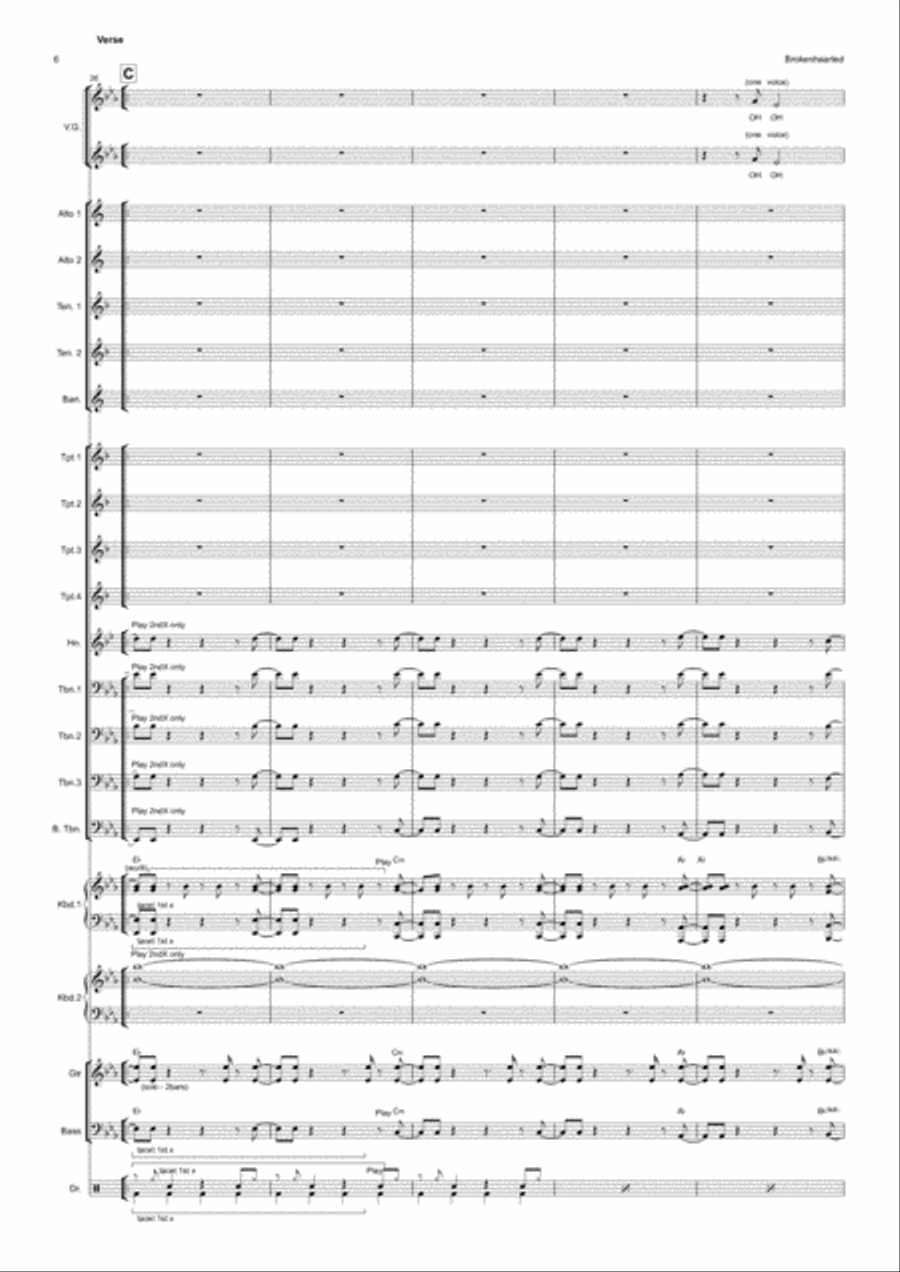 Brokenhearted Saxophone scores gallery preview page 6