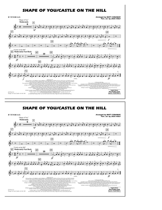 Book cover for Shape Of You/Castle On The Hill - Bb Tenor Sax