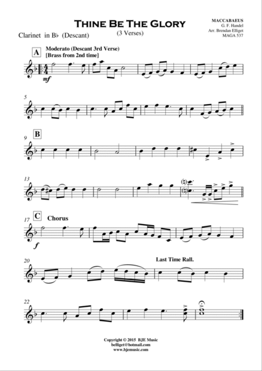 Thine Be The Glory (MACCABEUS) - Full Orchestra/ Concert Band with Optional Piano Concert Band scores gallery preview page 4