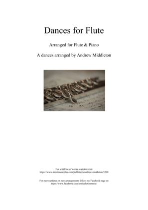 Book cover for Dances for Flute arranged for Flute and Piano
