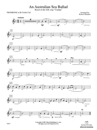 An Australian Sea Ballad: (wp) 1st B-flat Trombone T.C.