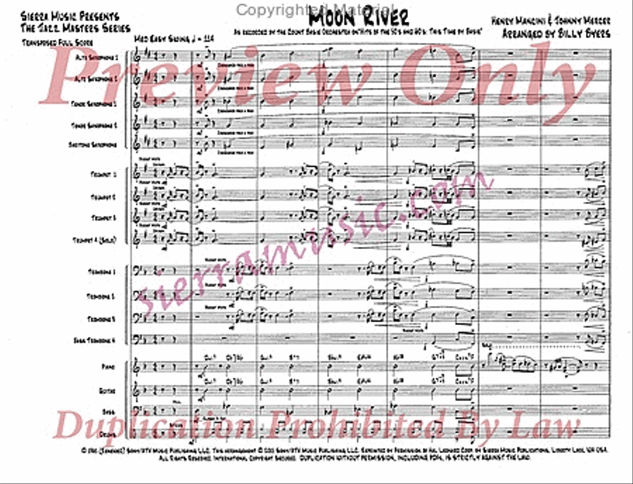 Moon River Jazz Ensemble scores gallery preview page 2
