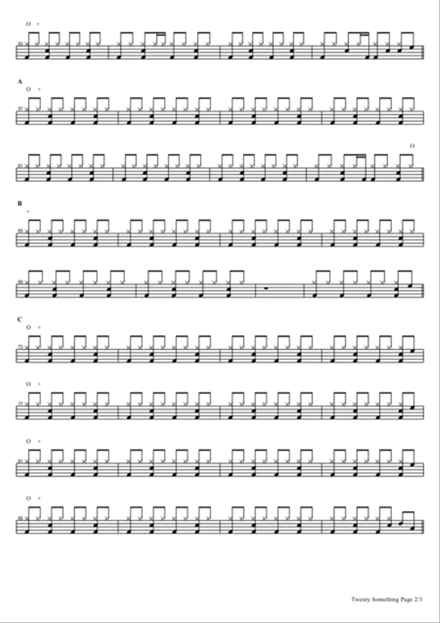 Twenty Something Twenty Something Drum Set scores gallery preview page 2