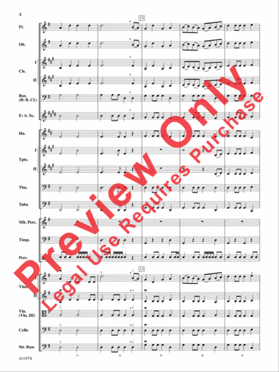 Fanfare Rondeau Full Orchestra scores gallery preview page 5