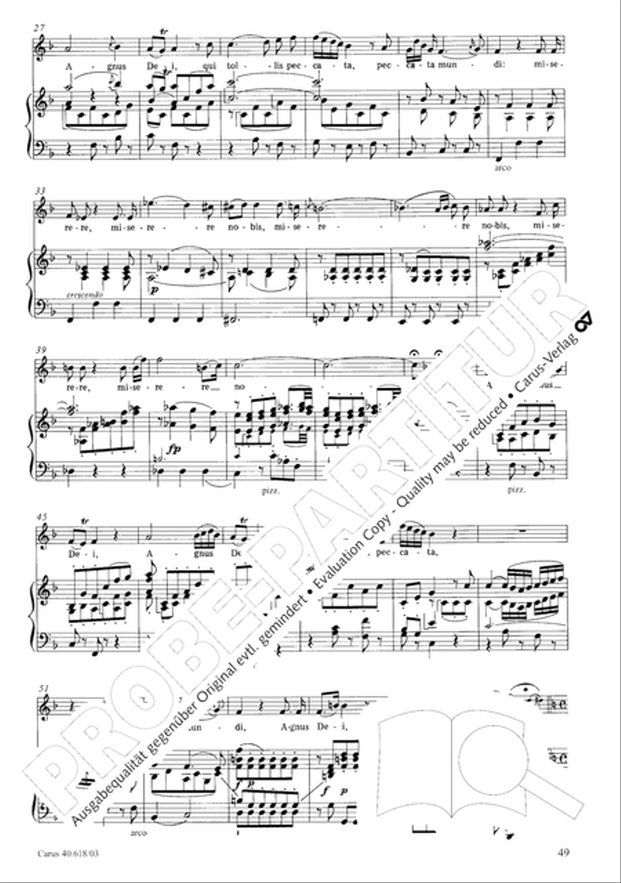 Mass in C (Missa in C) 4-Part scores gallery preview page 50
