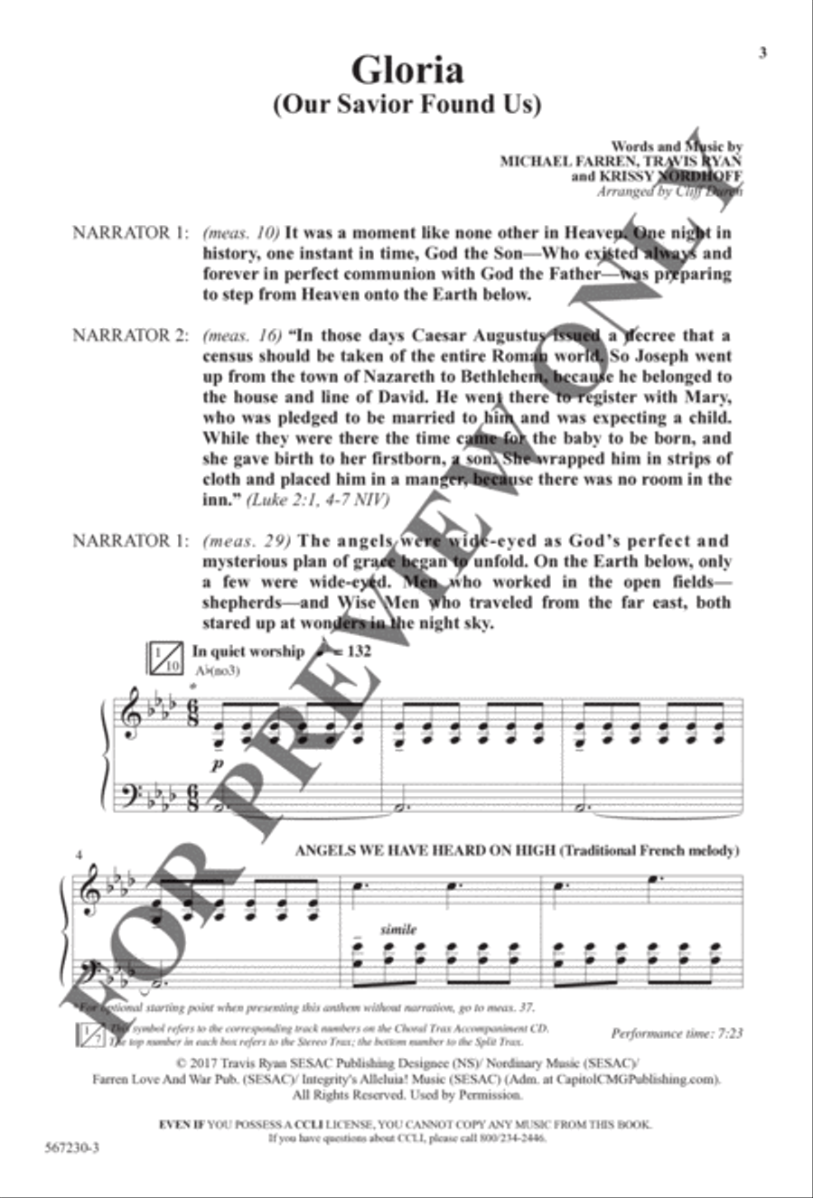 Gloria (Our Savior Found Us) - Anthem Choir scores gallery preview page 2