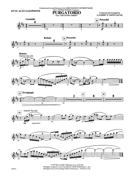 Purgatorio (from The Divine Comedy): E-flat Alto Saxophone