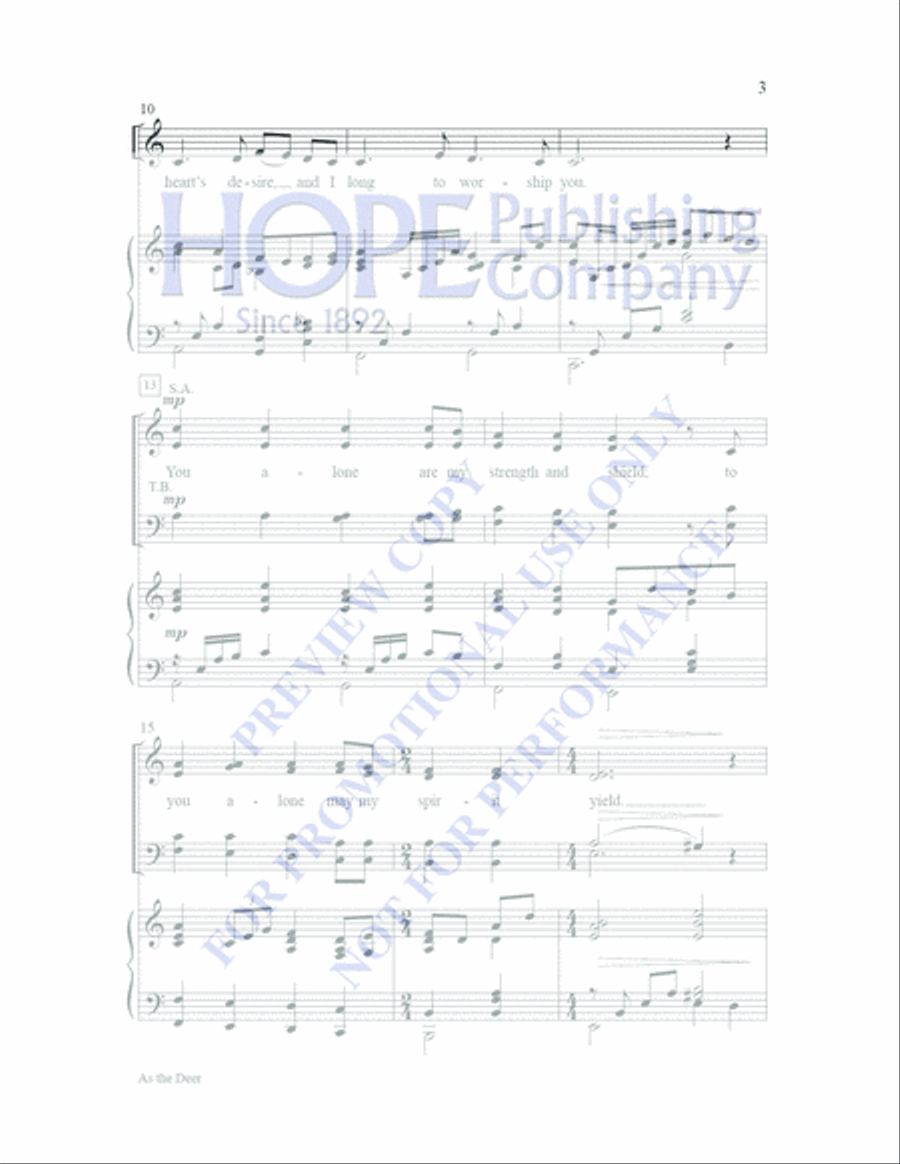 As the Deer As the Deer 4-Part scores gallery preview page 3