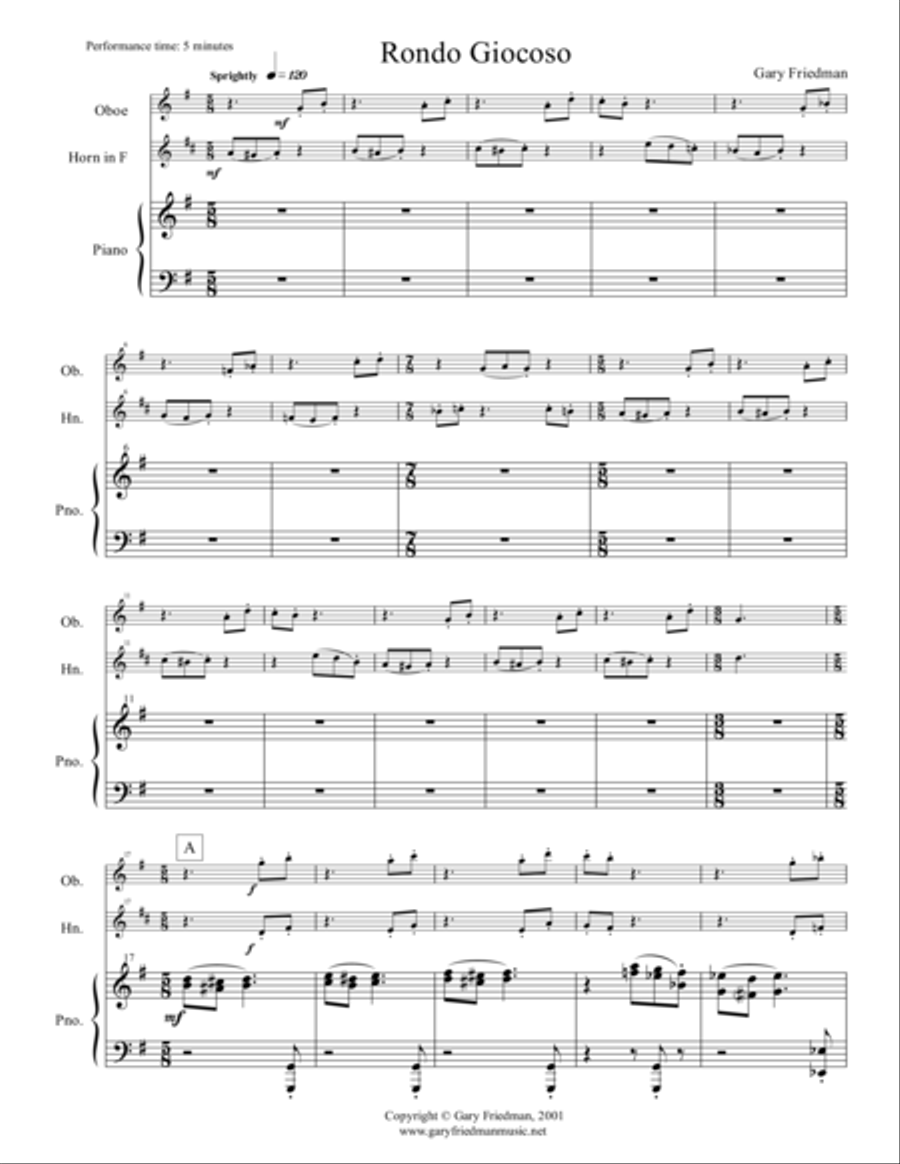 Rondo Giocoso Rondo Giocoso Small Ensemble scores gallery preview page 1