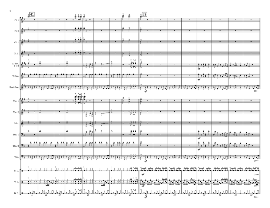 Work Hard Play Hard Marching Band scores gallery preview page 6