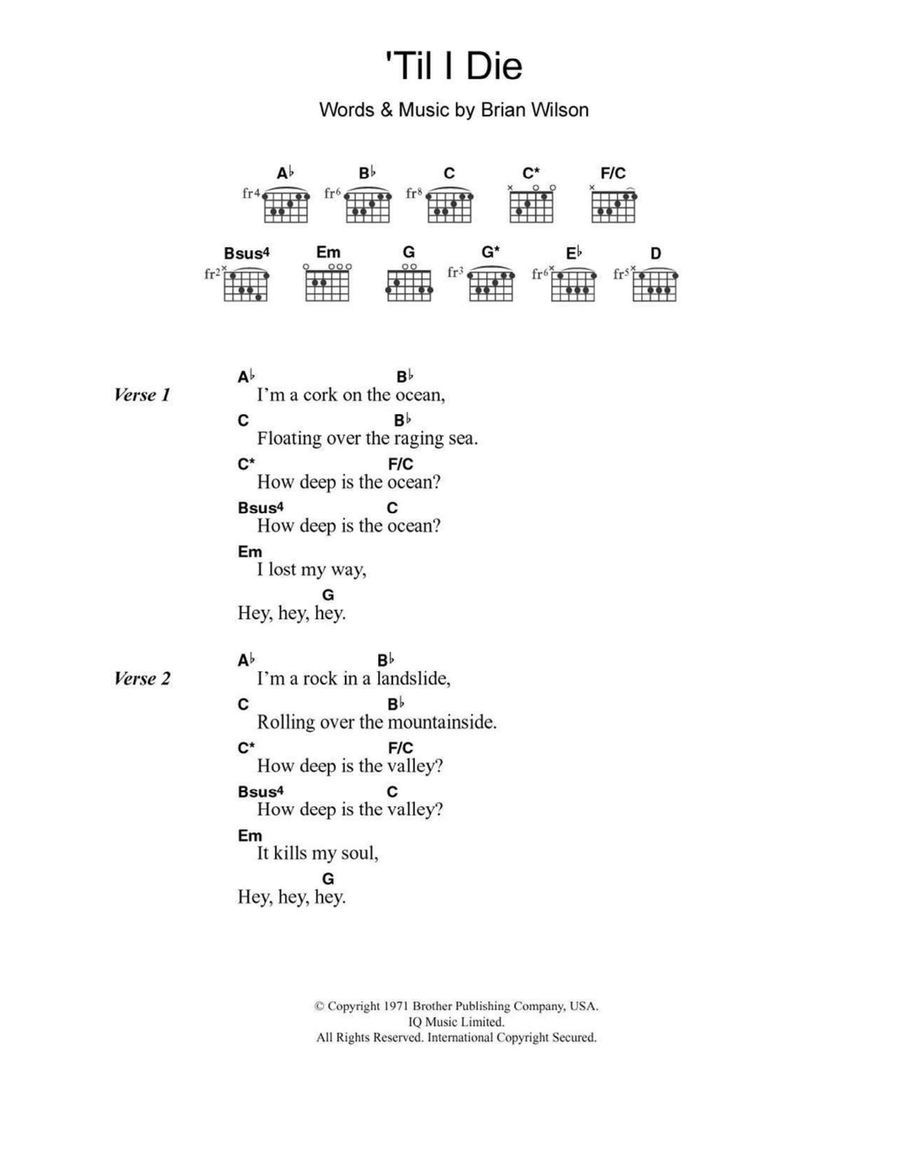 'Til I Die Acoustic Guitar scores gallery preview page 1