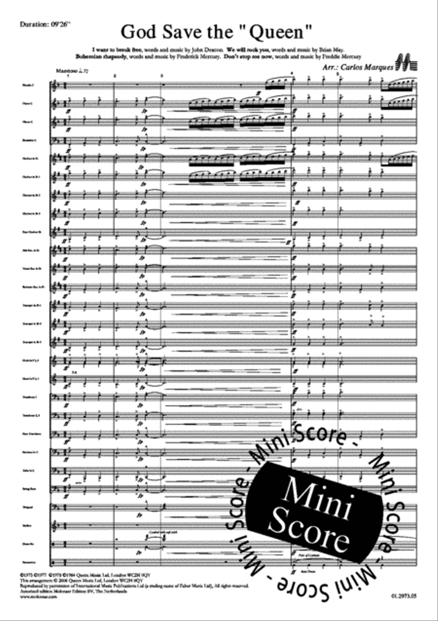 God Save the 'Queen' Concert Band scores gallery preview page 5