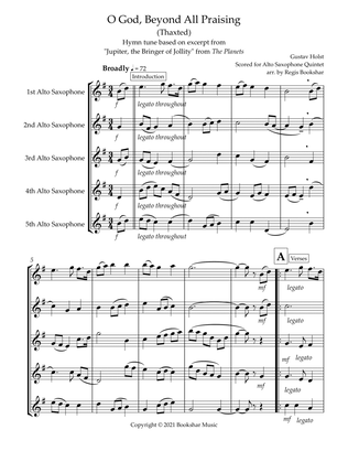 O God, Beyond All Praising (Thaxted) (Bb) Alto Saxophone Quintet)