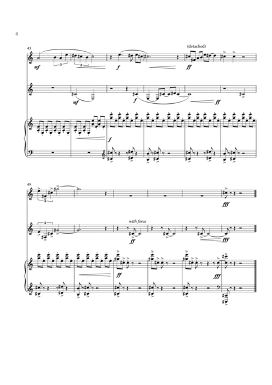 Carson Cooman - Trio Solaris (2010), for trumpet, tenor saxophone, and piano Small Ensemble scores gallery preview page 6