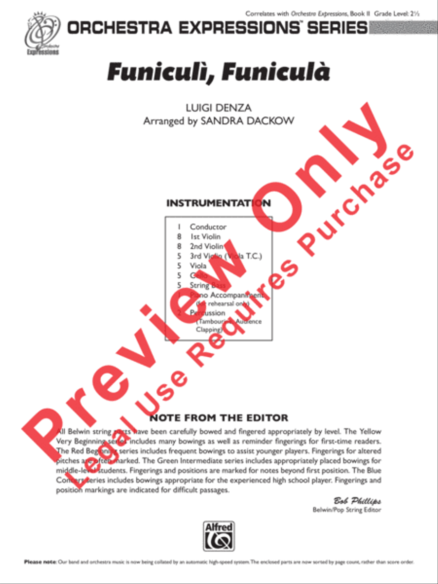 Funiculì, Funiculà Funiculì, Funiculà String Orchestra scores gallery preview page 2