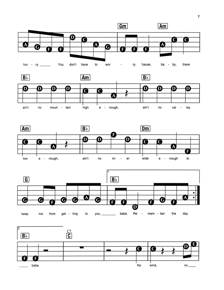 Ain't No Mountain High Enough Electronic Keyboard scores gallery preview page 2
