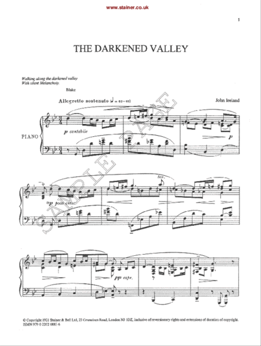 The Darkened Valley The Darkened Valley Piano Solo scores gallery preview page 2