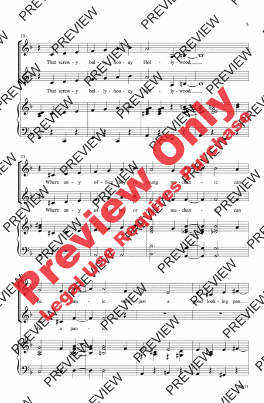 Hooray for Hollywood 2-Part scores gallery preview page 5