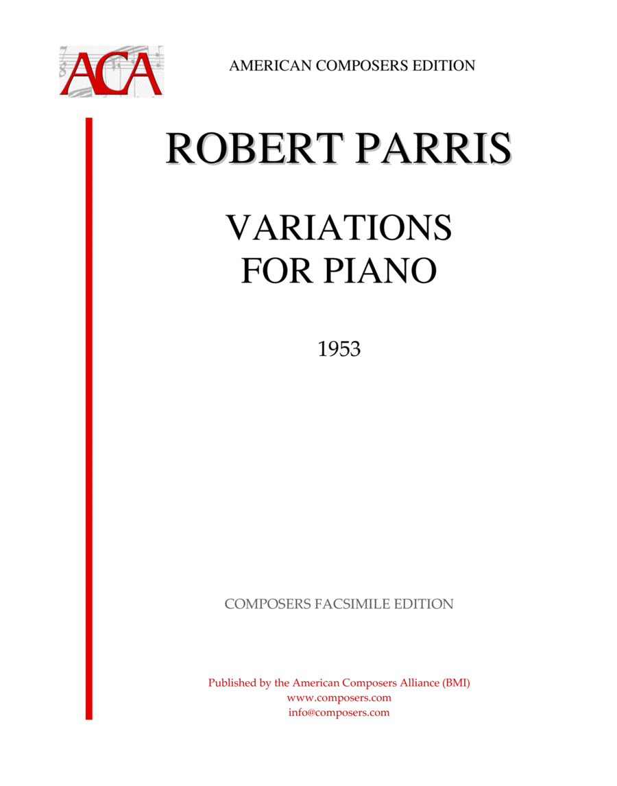 [Parris] Variations for Piano
