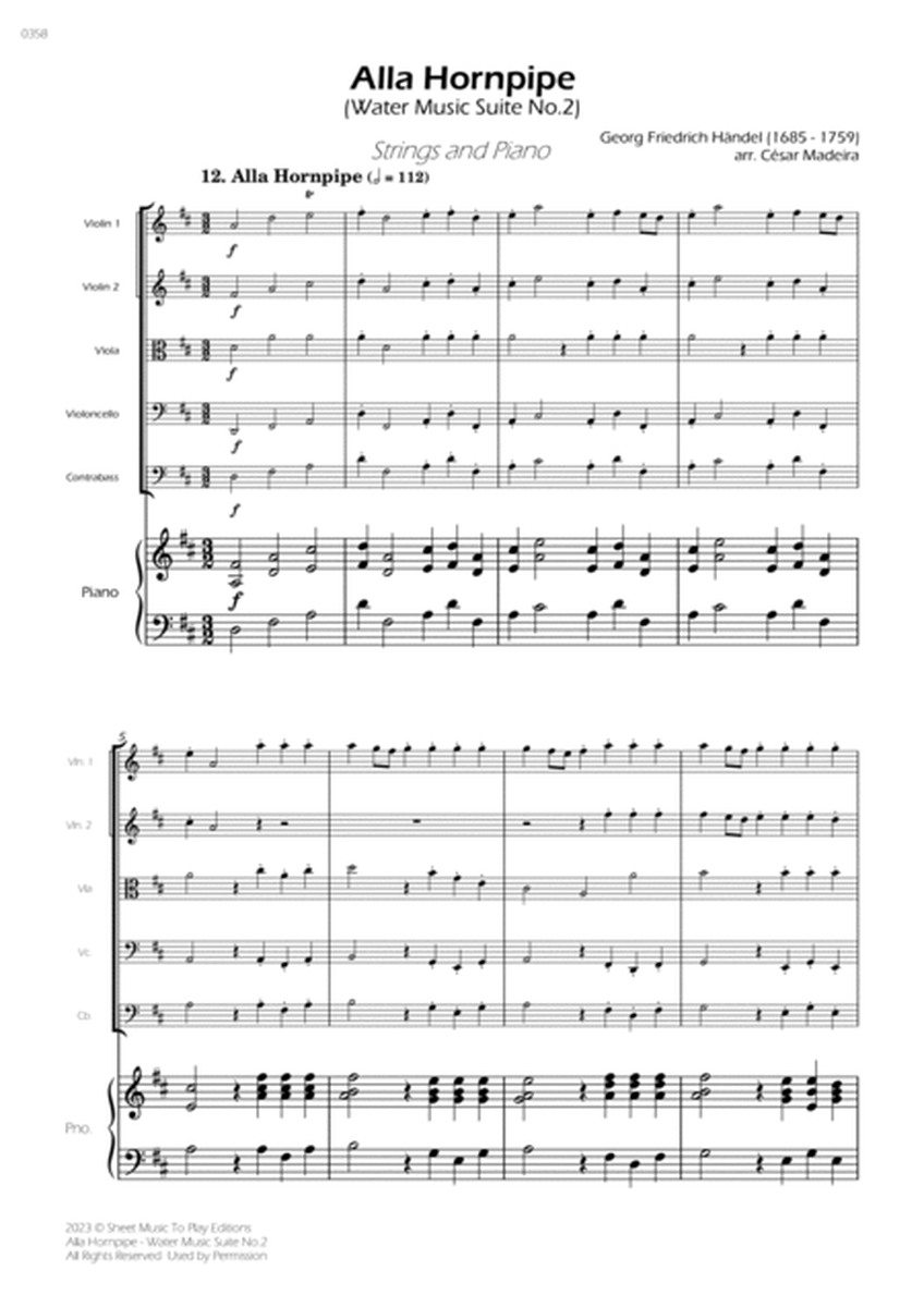 Alla Hornpipe by Handel - Strings and Piano (Full Score and Parts) image number null