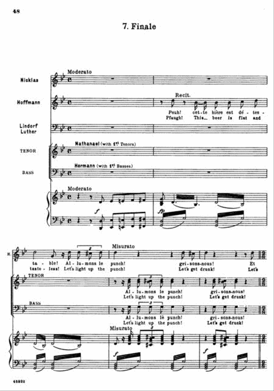 The Tales of Hoffman (Les Contes d'Hoffmann) Voice scores gallery preview page 2