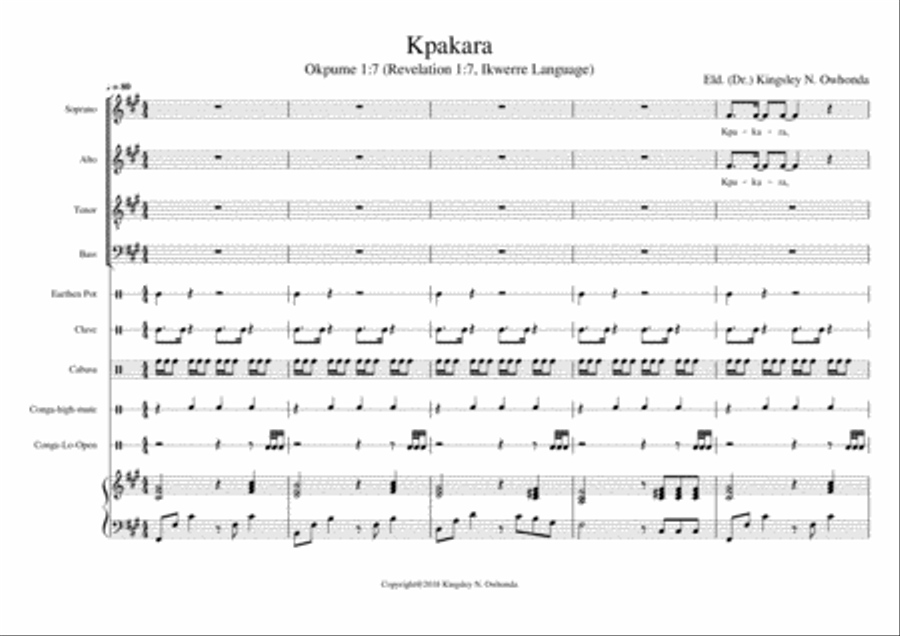 Kpakara (African) Kpakara (African) 4-Part scores gallery preview page 1