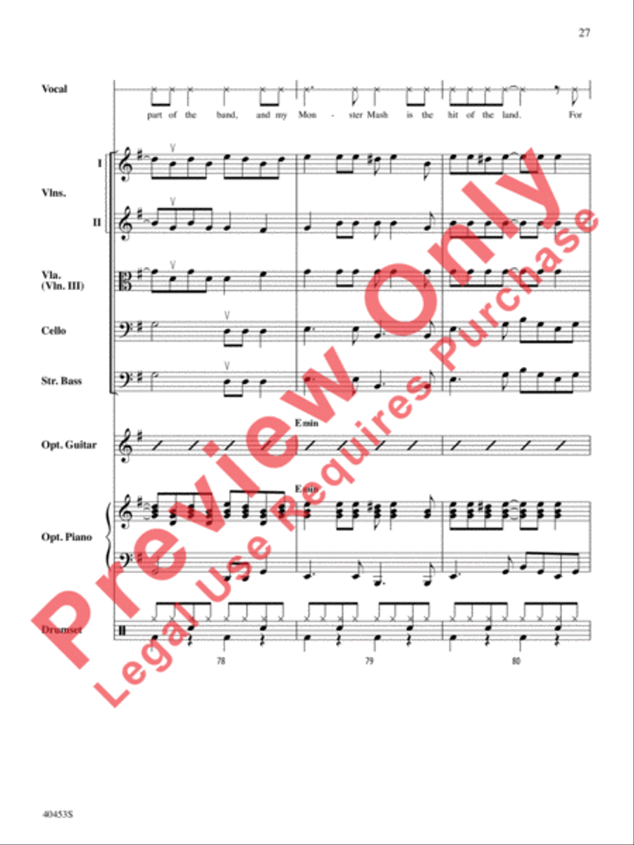 Monster Mash String Orchestra scores gallery preview page 28