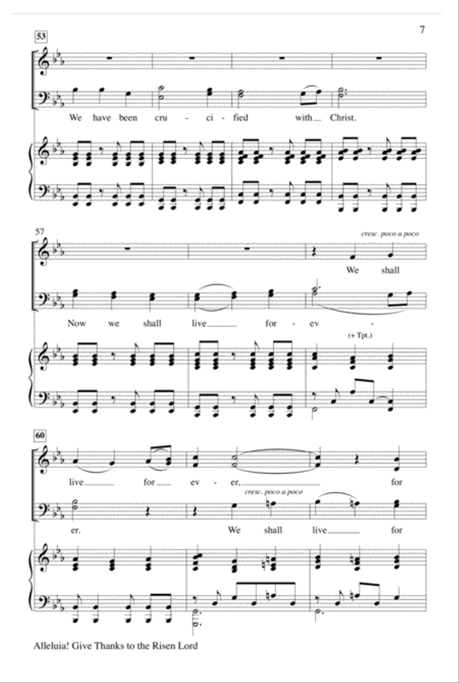 Alleluia! Give Thanks to the Risen Lord 4-Part scores gallery preview page 7