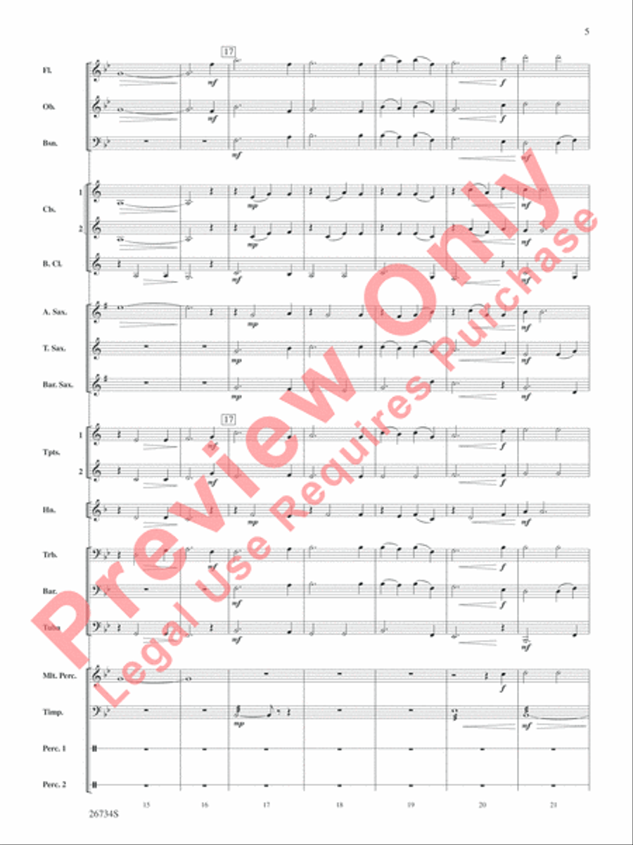 Lady in the Water Concert Band scores gallery preview page 6